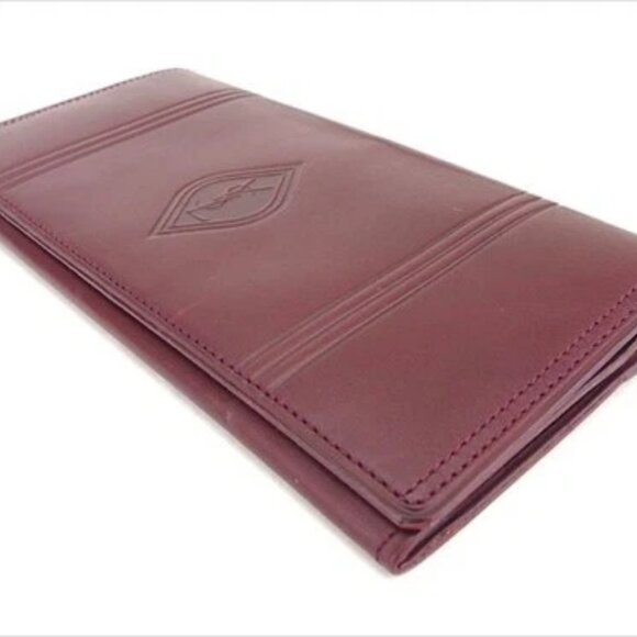 Saint Laurent Wallet Purse Red leather Woman Authentic Used D2028 - Picture 2 of 10